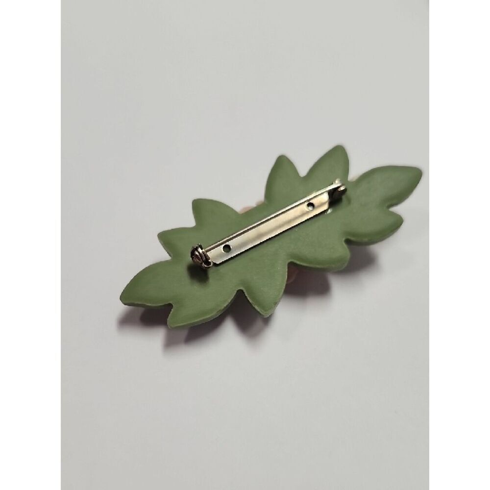 Porcelain Rose Flower Brooch - Picture 3 of 3